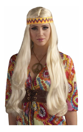 Peluca De Hiipie 60's 60s 70's 70s Disco Para Adultos Damas