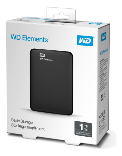Disco Duro Externo Wd Elements Portátil 2.5'' 1tb Mac/pc