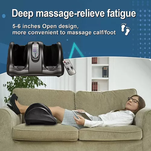 Masajeador eléctrico de pies Shiatsu con control remoto para aliviar el  dolor, amasamiento profundo de pies rodantes y masajeador de pantorrillas