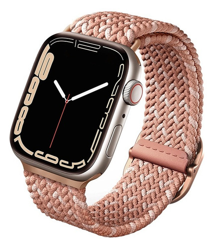 Correa Trenzada Para Apple Watch 42/41/40/38mm Aspen De Uniq Ancho De La Correa 3 Cm Color Rosa Cítrico