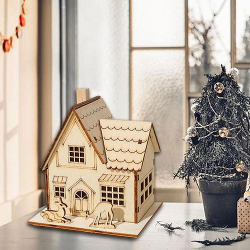Set De Adornos Navideños De Madera Para Escritorio, Christma