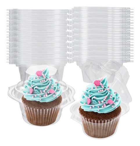 Younthye 150 Recipientes Individuales Para Cupcakes Con Tapa