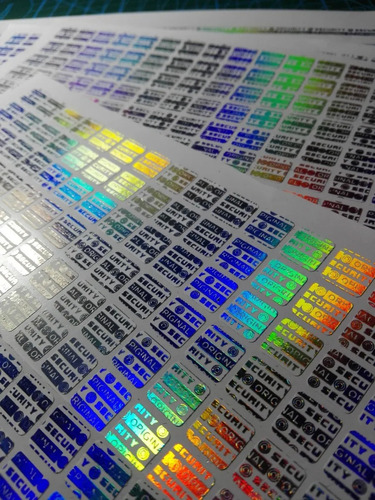 Imagen 2 de 6 de Etiquetas Seguridad Garantia Tornasol Hologramas 1 Cm X 1 Cm