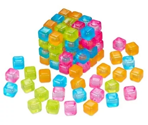 TonJin 30 Piezas Cubitos de Hielo de Plástico Acrílico Falso
