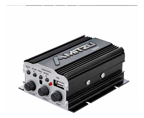 Mini Amplificador De 2 Canales Bluetooth Mitzu Mit-76bt Colo