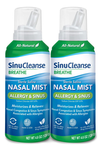 Sinucleanse Allergy & Sinus Salina Nasal Estril Niebla Nasal