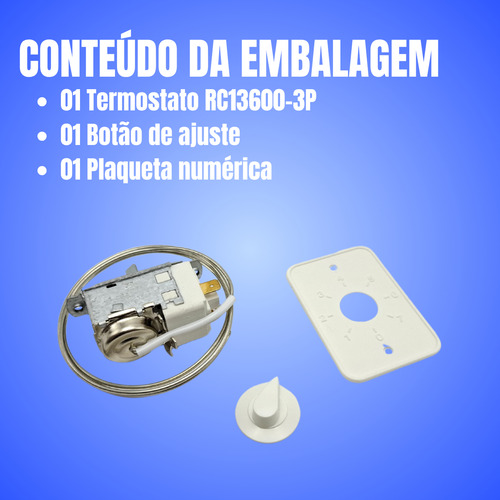 Kit 3un Termostato Para Balcão Frigorífico Freezer Rc13600