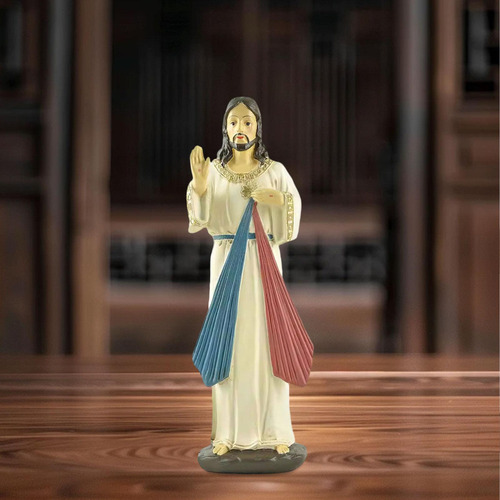 Ls Resina Figura Divina Misericordia De Jesús Ornamento De