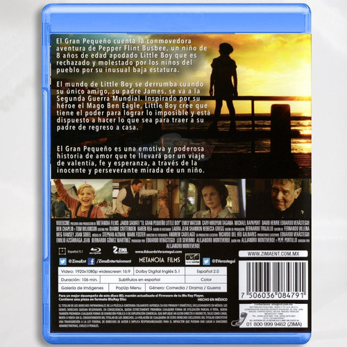El Gran Pequeño (little Boy) Blu-ray Región A Zima