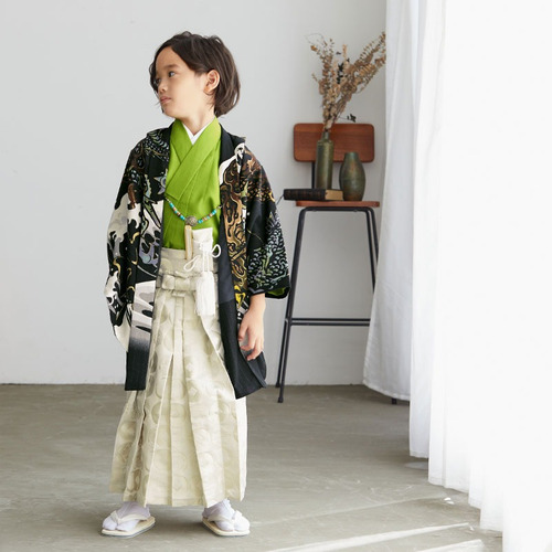 Hakama Andon Dorada Niño Pantalon Tradicional Japonés