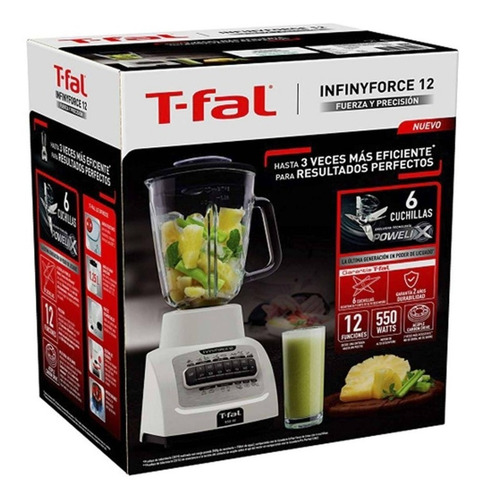 Imagen 5 de 5 de Licuadora T-fal 12 Velocidades Vaso De Vidrio Ln8121mx