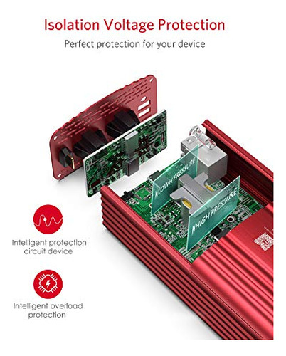 Watt Pure Sine Wave Power Inverter Dc 5 To Ac Car Plug With