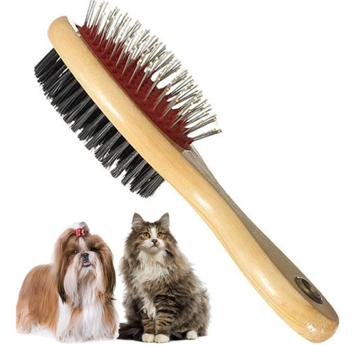 Cepillo Peine Doble Para Mascotas Removedor De Pelos Pequeño