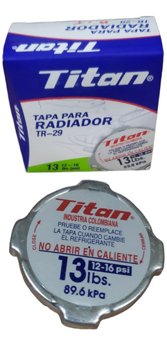 Tapa Para Radiador 13 Libras Titan Original Tr29 (alta)