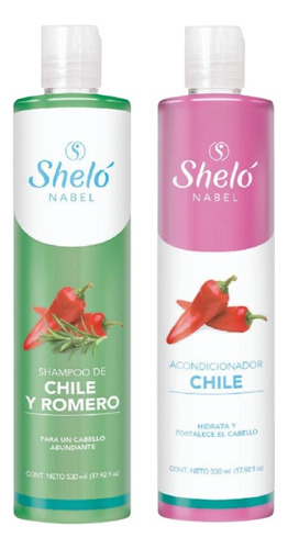 Shampoo De Chile Y Romero + Acondicionador De Chile Shelo