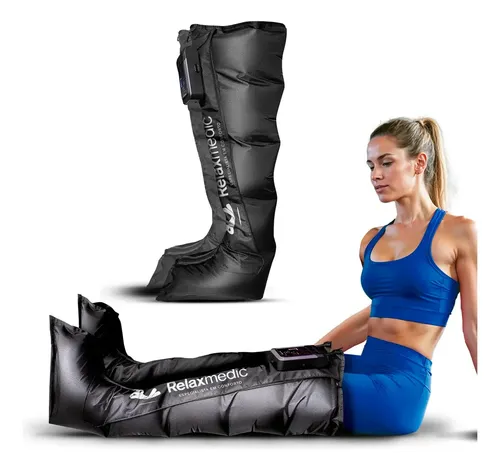 Bota De Compressao Pneumatica F10 Pro Sem Fio Relaxmedic Cor Preto