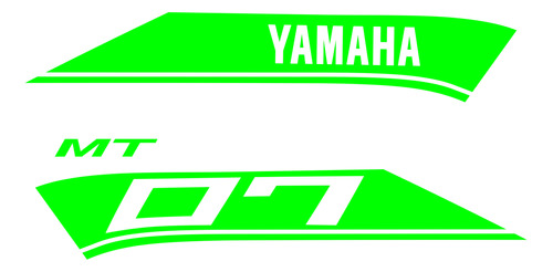 Par Emblema Adesivo Tanque Compatível Yamaha Mt-07 Preta