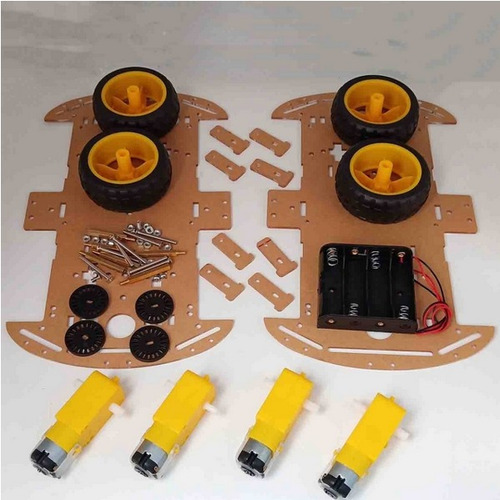 Imagen 2 de 6 de Kit Chasis Carro Robot 4wd