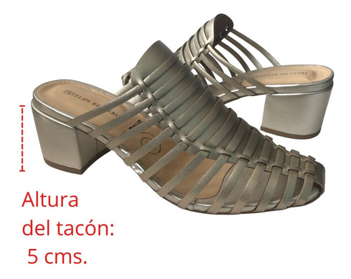 Zapatilla Tacón Felipe Rentería Moda Casual Mujer Alto 5