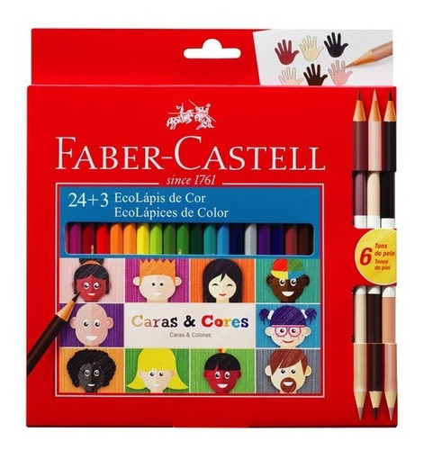 Lapices Faber Castell Ecolapices 24+3 Caras Y Colores