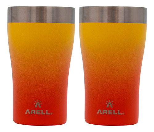 2x Copo Térmico Arell Sunset Copo Térmico Sem Tampa 500ml