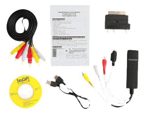 Usb Vhs To Dvd Audio Video Converter Cable Rca Kit De Adapta