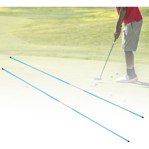 Palo De Alineación De Golf De 2 Uds, Entrenamiento De Azul