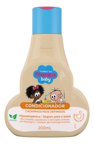 Kit Turma Da Mônica Baby Cachinhos Shampoo Condicionador Loção Levinha 600ml