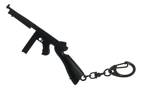 Chaveiro De Metal Mini Rifle Md Thompson Preto