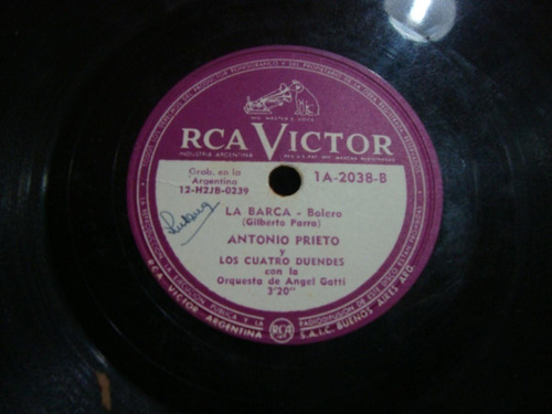 Pasta Antonio Prieto Y Los Cuatro Duendes Rca Victor C12