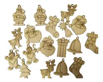 Comprar 60 Formas Navideñas Colgar 5cm Fibrofacil Mdf Figura Navidad