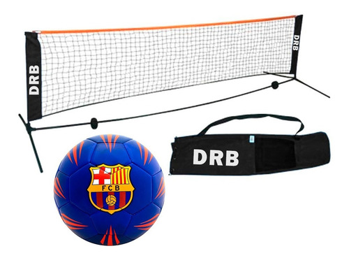 Red Futbol Tenis 4 Mts + Balón Oficial Barcelona Marca Drb