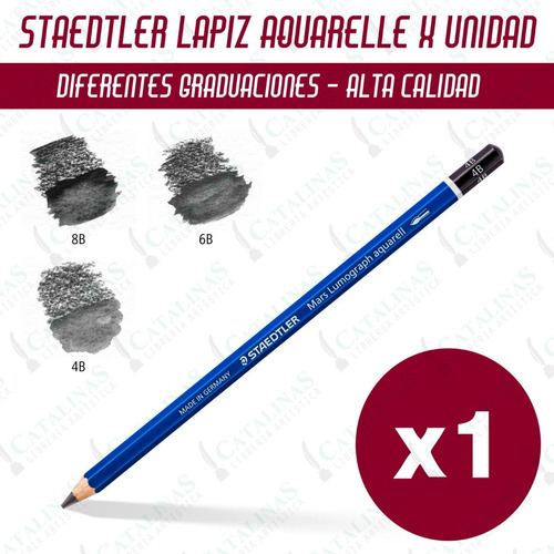 Staedtler Lumograph Mars Aquarell 8b-6b-4b Xuni. Microcentro