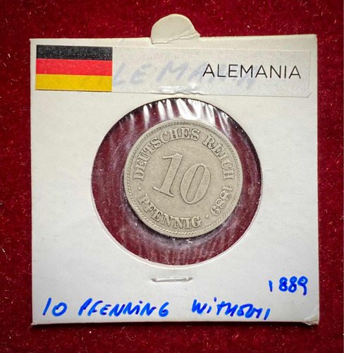 Moneda 10 Peniques Alemania 1889 A Km 4