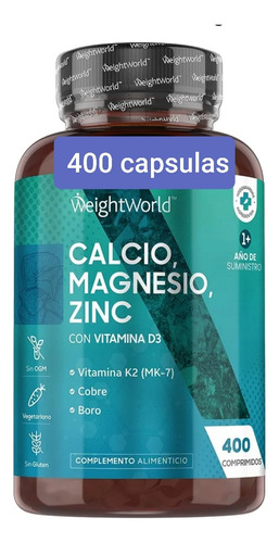 Calcio,magnesio, Zinc +d3 + C De 225 Caps .importado-europa