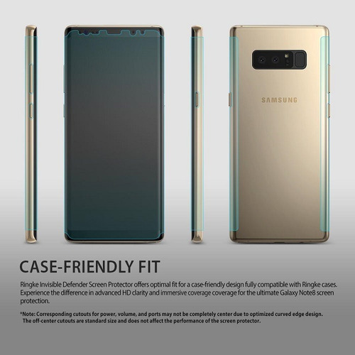 Imagem 5 de 9 de Película Curva Para Galaxy Note 8 Ringke Invisible Defender