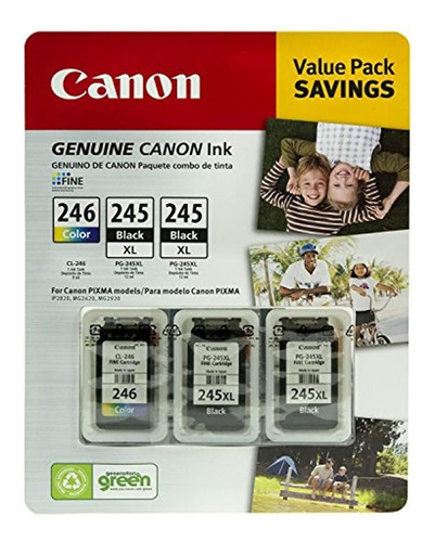 Cartucho De Tanque De Tinta Canon Pg-245 X L / Cl-246, Negro