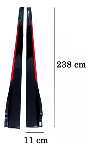 Splitters Lateral Filo Rojo 238cm Porsche Cayenne 2012