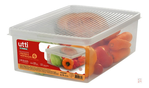 Caja Organizadora Plástico Tapa Ventilada Ideal Para Frutas