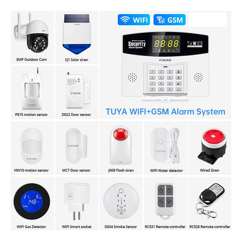W210 Diy Sistema De Alarma Inteligente De Tuya Wifi Alarma