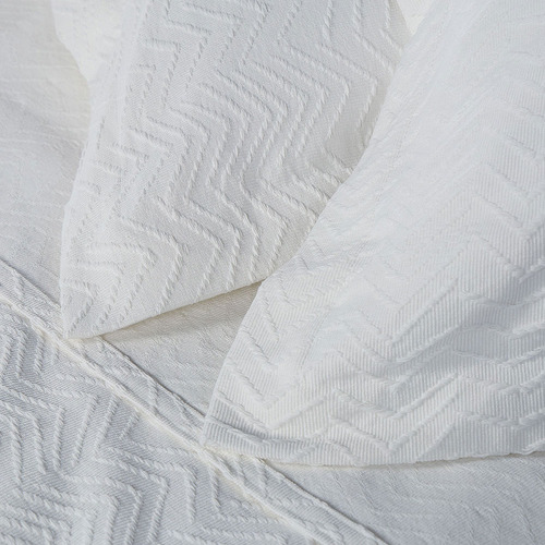 Colcha Algodón Textura Benine Blanco 2 Plazas
