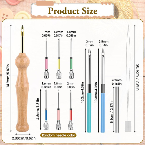 9 Needles Magic Bordado Set,caja Y Cambiador Cabeza Roscador