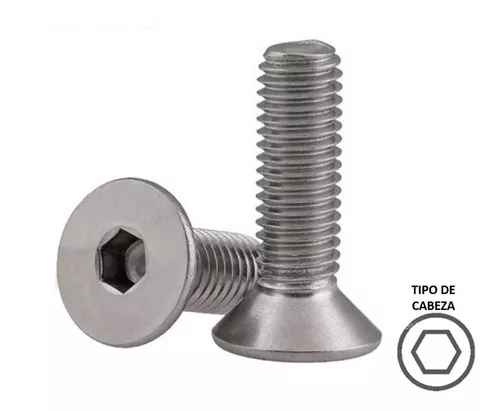 Tornillo Allen Cabeza Plana Inoxidable M4 X 30 Mm (10 Pzs)