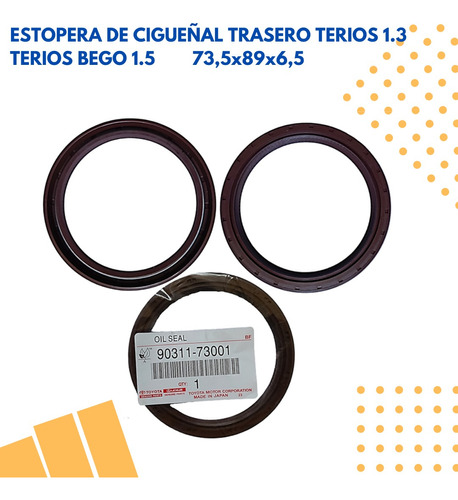 Estopera De Cigueñal Trasero Terios 1.3 1.5  73.5x89x6.5