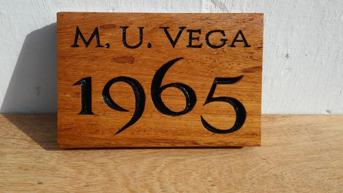 Numeros De Puerta Tallados En Madera En Relieve 