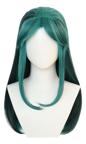 Peluca De Anime Urusei Yatsura De Color Verde Liso De 80 Cm