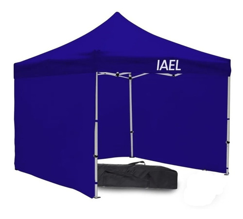 Gazebo Carpa 3x3 Bolso 4 Paredes Impermeable Reforzado Azul