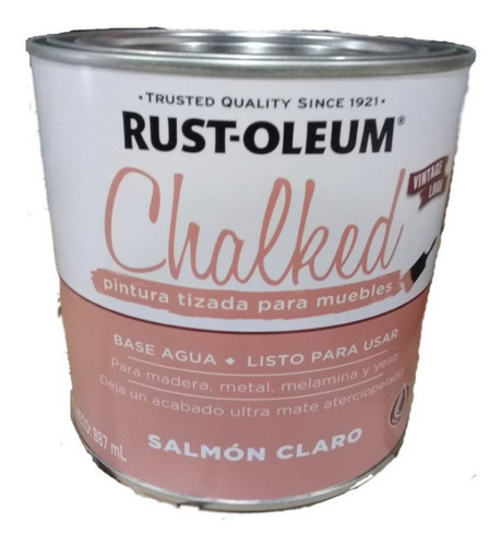 Pintura Esmalte Rust-oleum 0.9 Lt Chalk Salmon Claro Tizado