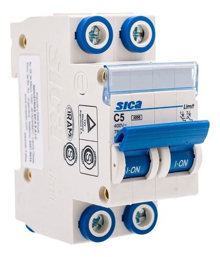 Imagen 3 de 6 de Llave Térmica Sica - Bipolar 5a - Capacidad 3000a - Iram