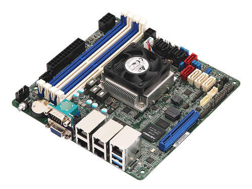 Asrock Rack Atom Mini Itx Placa Base Quad Gbe Lan Ipmi Sata